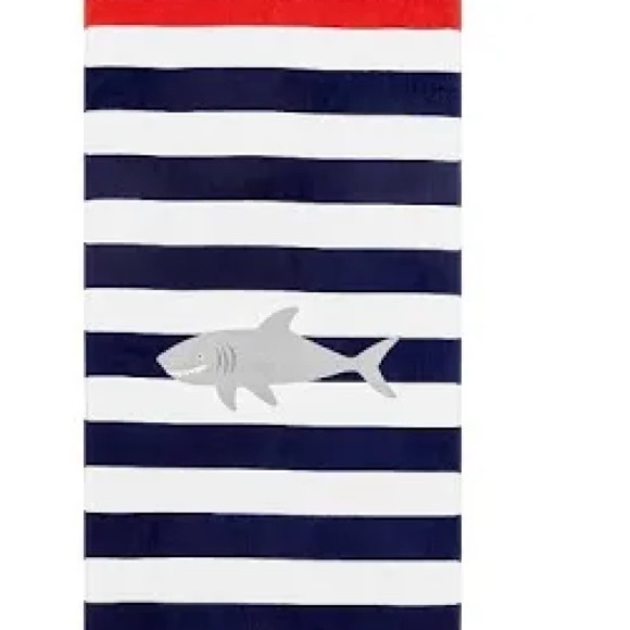 NWT Pottery Barn Kids Beach Towel: stripe shark - Picture 2 of 5